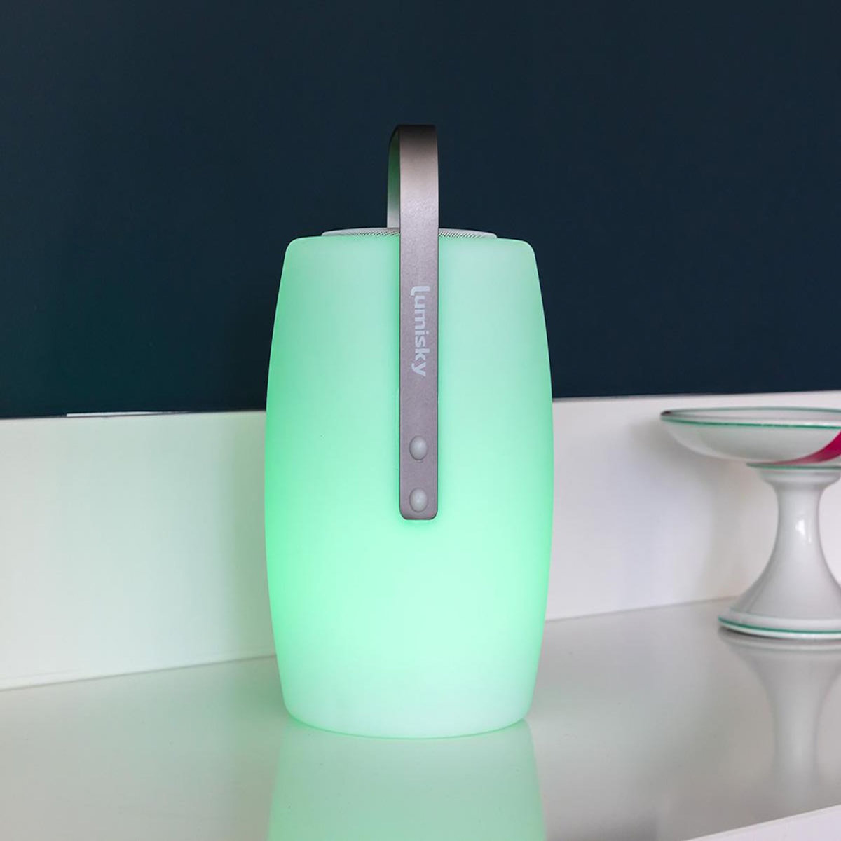 Lumisky Lampe LED enceinte bluetooth sans fil LED + téléco