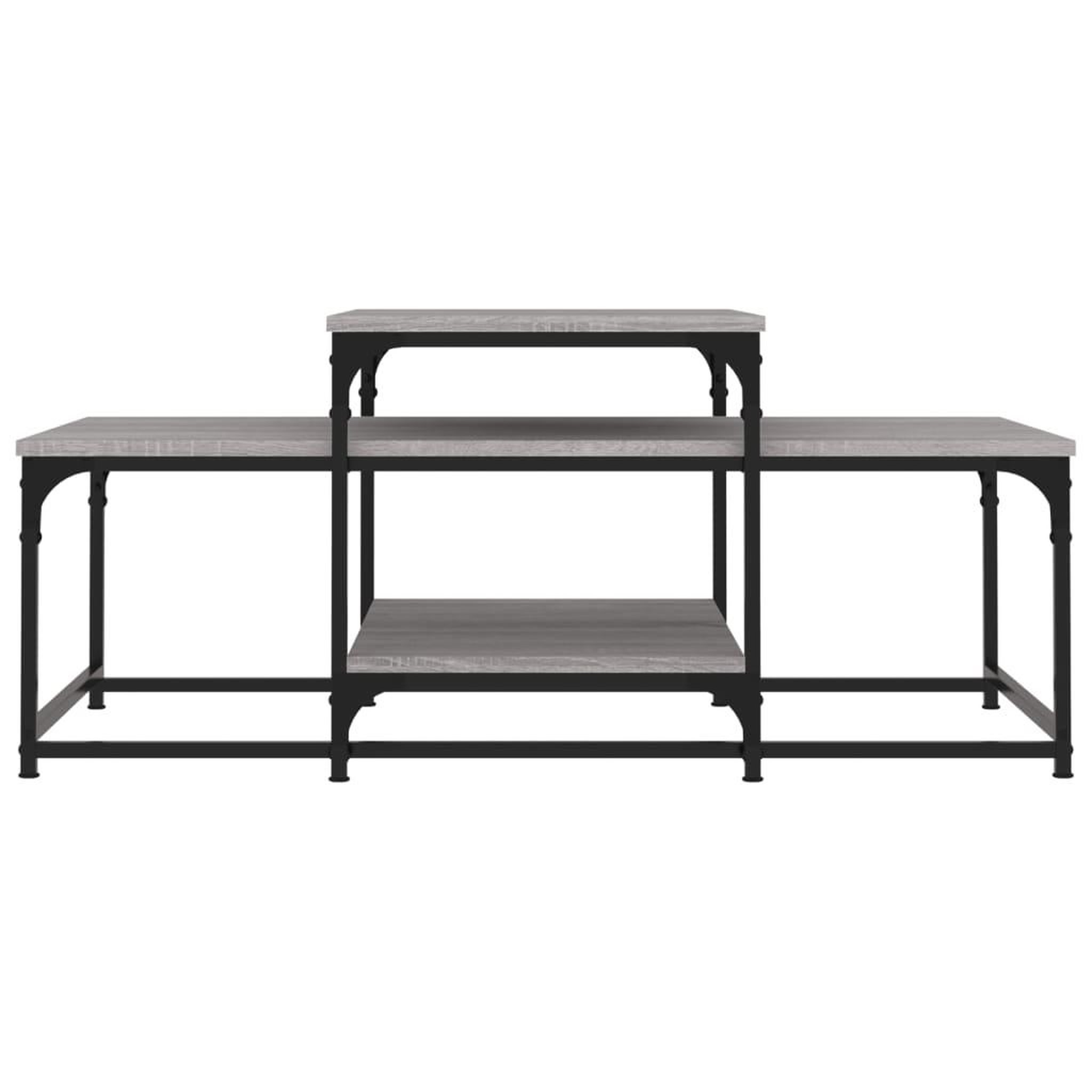 Voir la diapositive 4 : VIDAXL Table basse sonoma gris 102x60x45 cm bois d'ingenierie