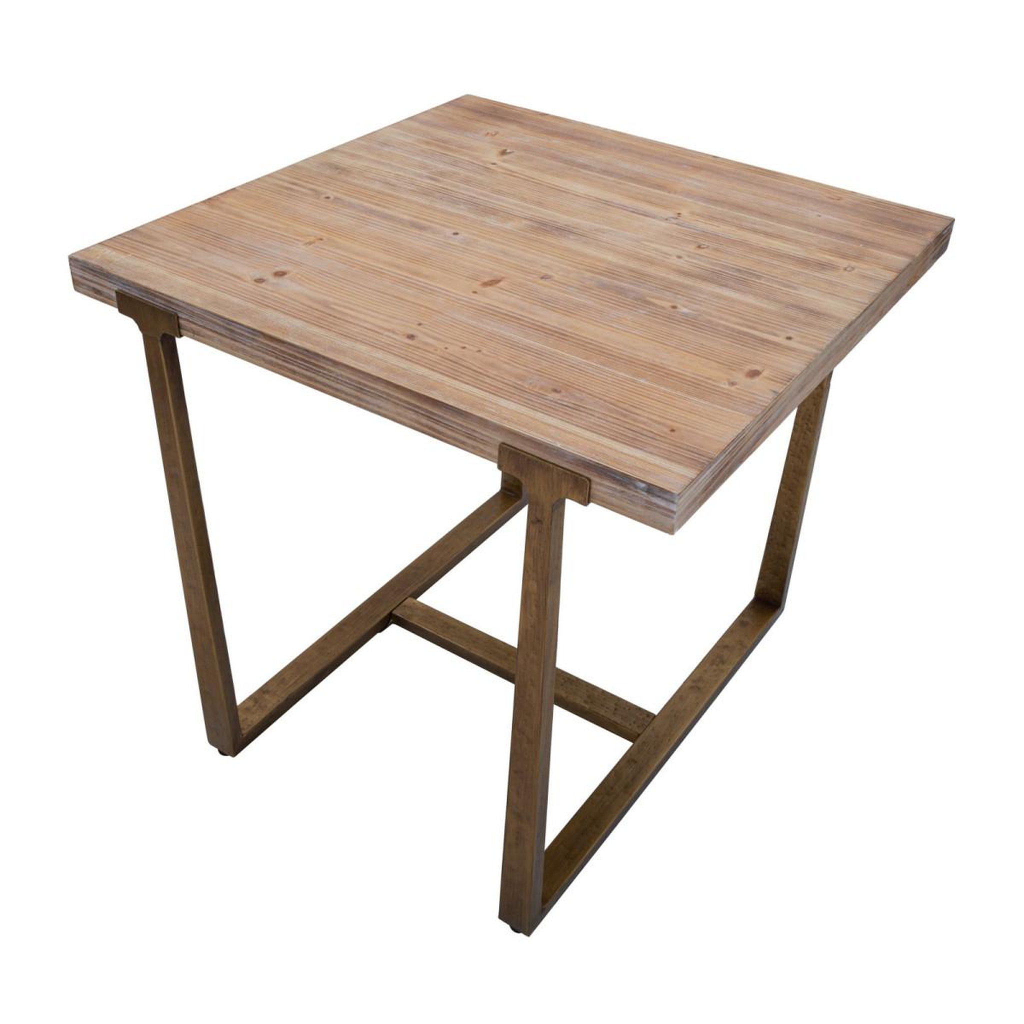 Voir la diapositive 4 : Paris Prix Table à manger carrée effet bois  ankara  80cm naturel
