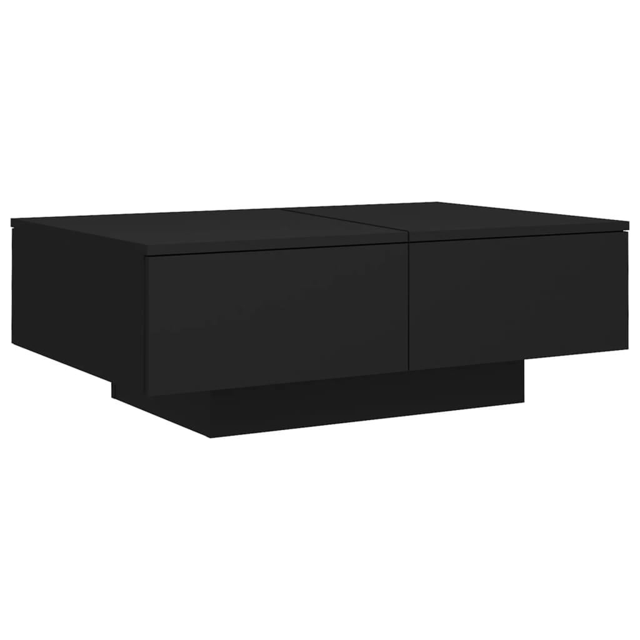 Voir la diapositive 2 : VIDAXL Table basse Noir 90x60x31 cm Bois d'ingenierie