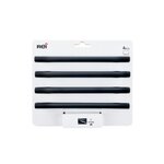 CENTRALE BRICO Lot de 4 poignées de meuble entraxe 128 mm inox brut