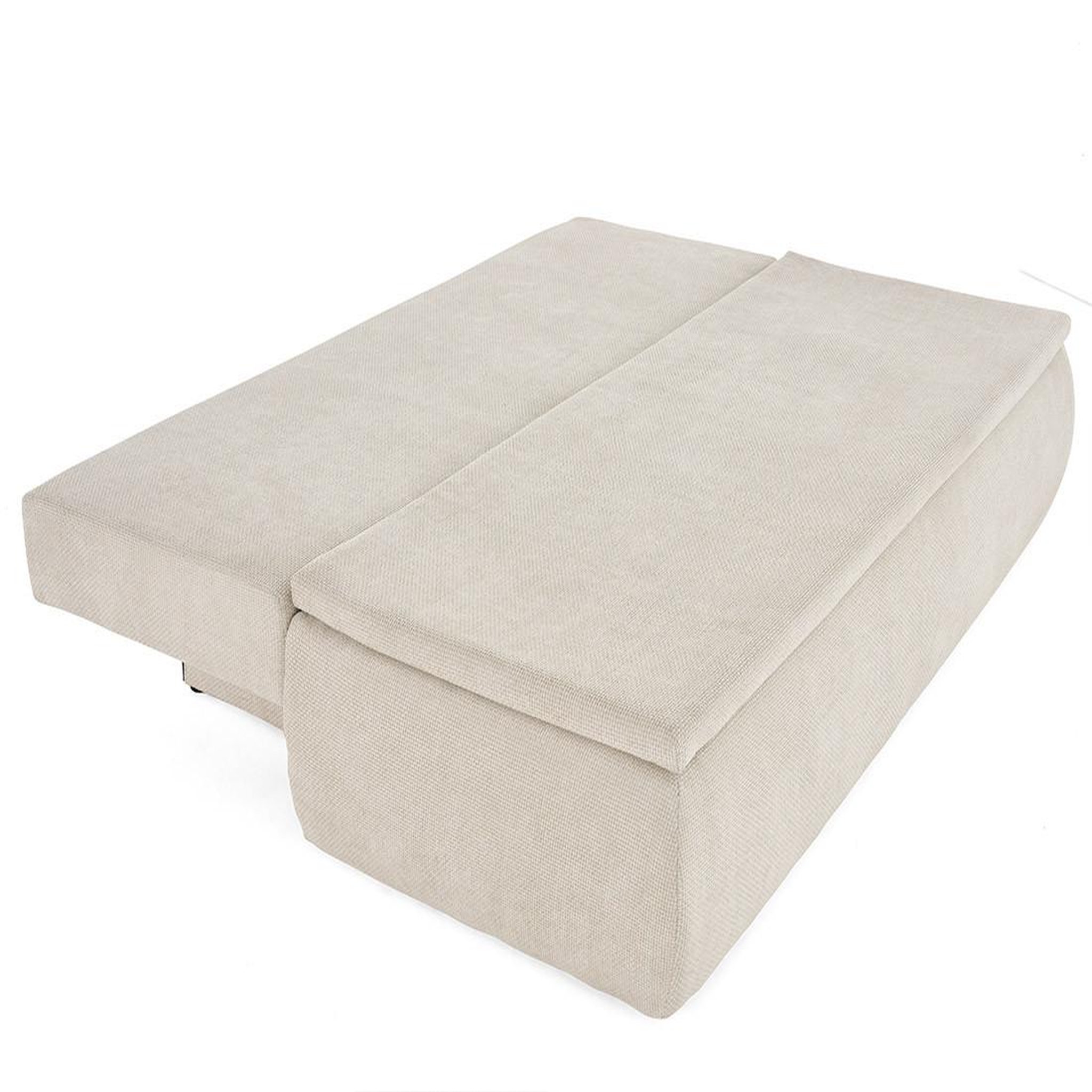 Voir la diapositive 2 : BEST MOBILIER Kurt - canapé 3 places convertible avec coffre en velours texturé