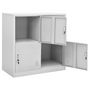 Voir la diapositive 5 : VIDAXL Armoire a casiers Gris clair 90x45x92,5 cm Acier