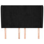 Voir la diapositive 3 : VIDAXL Tete de lit avec oreilles Noir 147x23x118/128 cm Velours