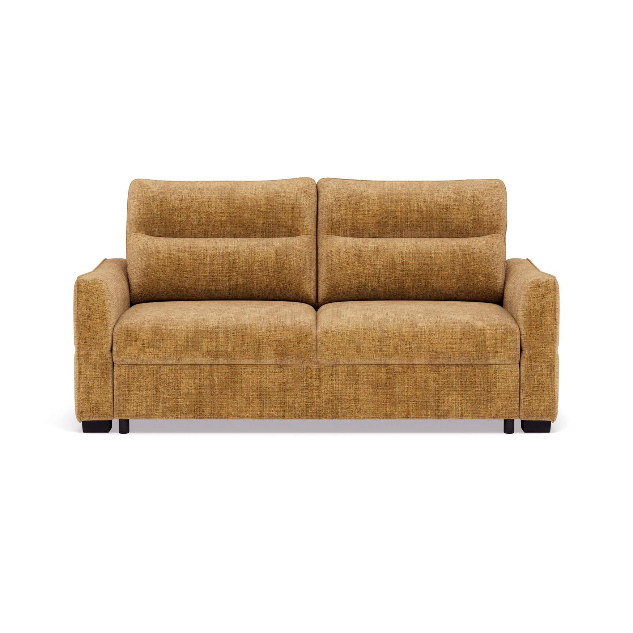 Voir la diapositive 1 : BEST MOBILIER Anatole - canapé droit 3 places convertible avec coffre en velours texturé