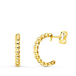 L'ATELIER D'AZUR Boucles d'Oreilles Demi Créoles - Or 18 Carats 750 Jaune