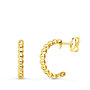 Voir la diapositive 1 : L'ATELIER D'AZUR Boucles d'Oreilles Demi Créoles - Or 18 Carats 750 Jaune