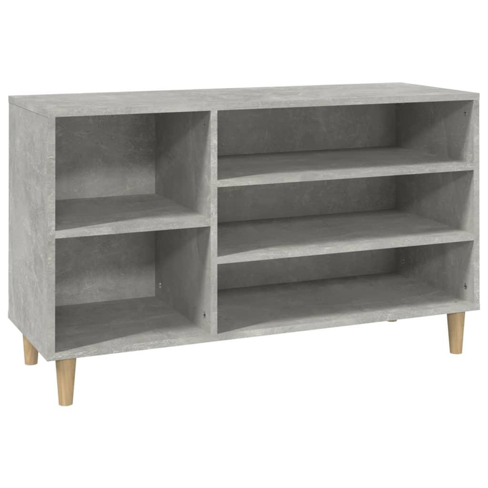 Voir la diapositive 2 : VIDAXL Armoire a chaussures Gris beton 102x36x60 cm Bois d'ingenierie