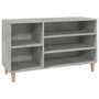 Voir la diapositive 2 : VIDAXL Armoire a chaussures Gris beton 102x36x60 cm Bois d'ingenierie