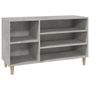 Voir la diapositive 2 : VIDAXL Armoire a chaussures Gris beton 102x36x60 cm Bois d'ingenierie