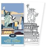 NEW YORK NEW YORK. 50 MARQUE-PAGES A PEINDRE OU A COLORIER, Merci les livres
