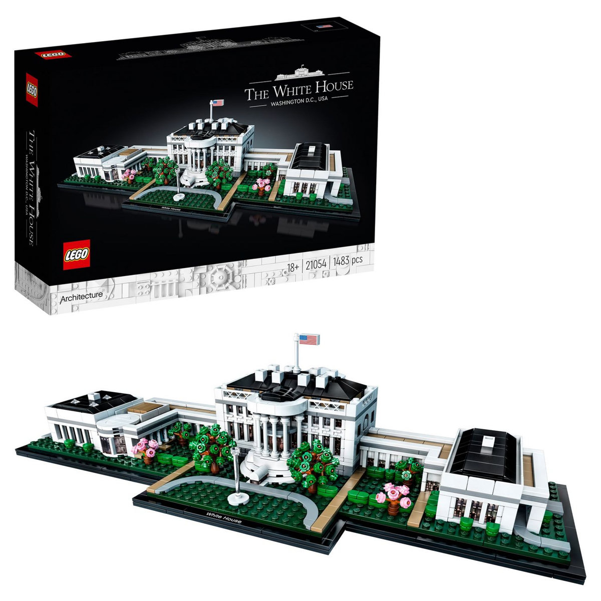 LEGO Architecture 21054 La Maison Blanche, Ensemble de Construction pour Adultes