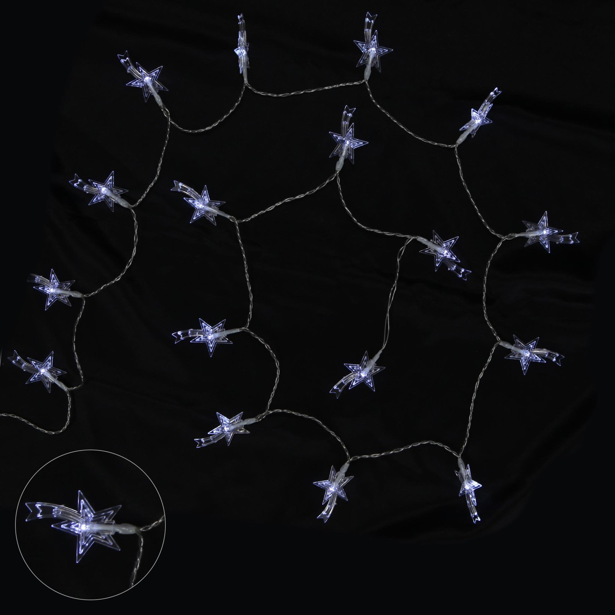Voir la diapositive 3 : Eden Guirlande electrique exterieur 40 etoiles filantes