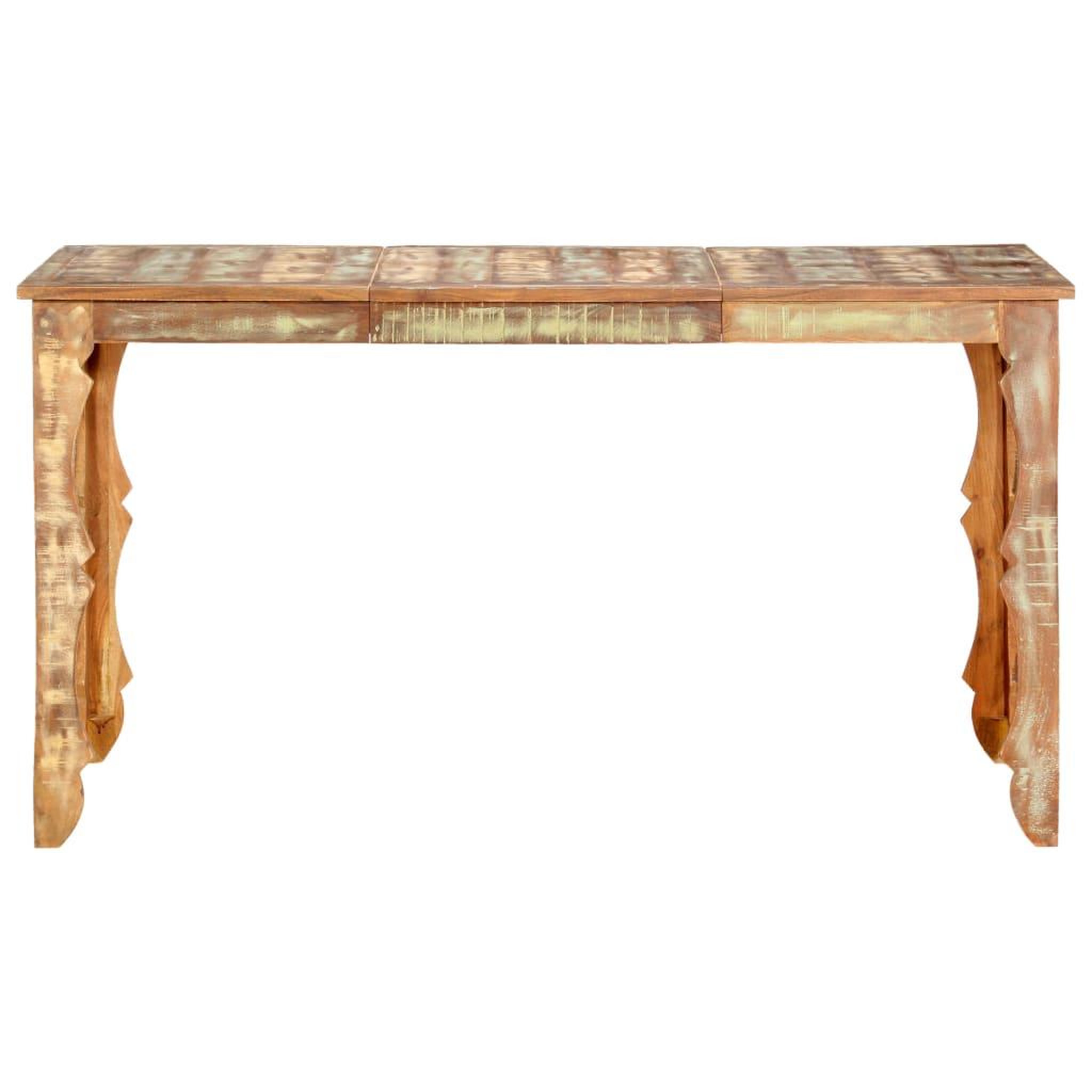 Voir la diapositive 2 : VIDAXL Table de salle a manger 140x70x76cm Bois de recuperation massif