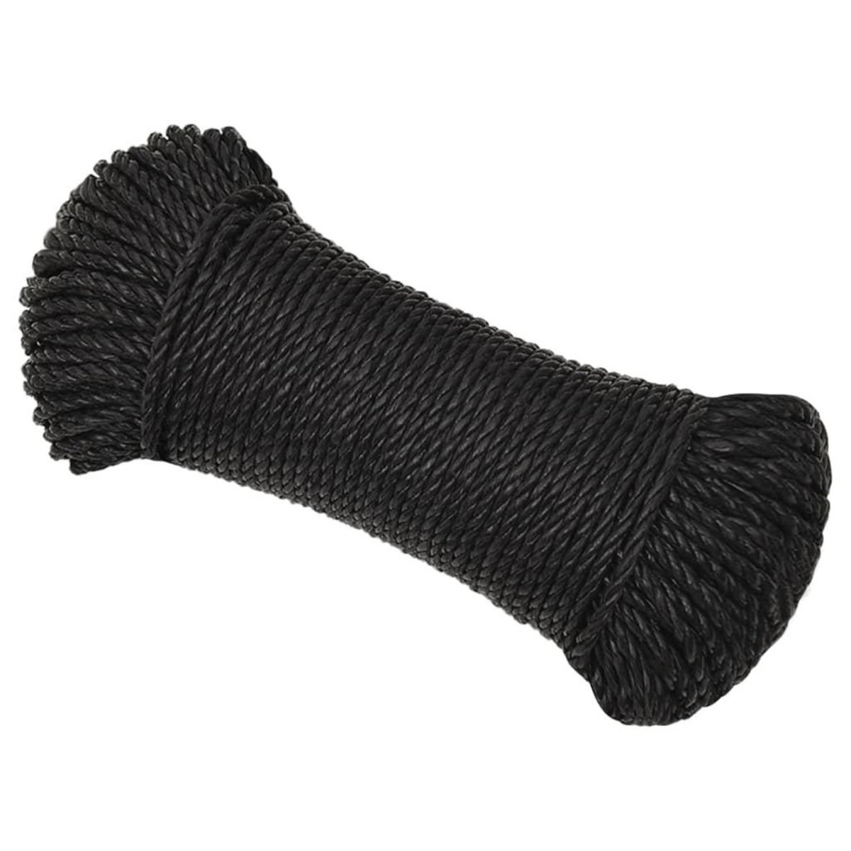 VIDAXL Corde de travail Noir 6 mm 50 m polypropylene