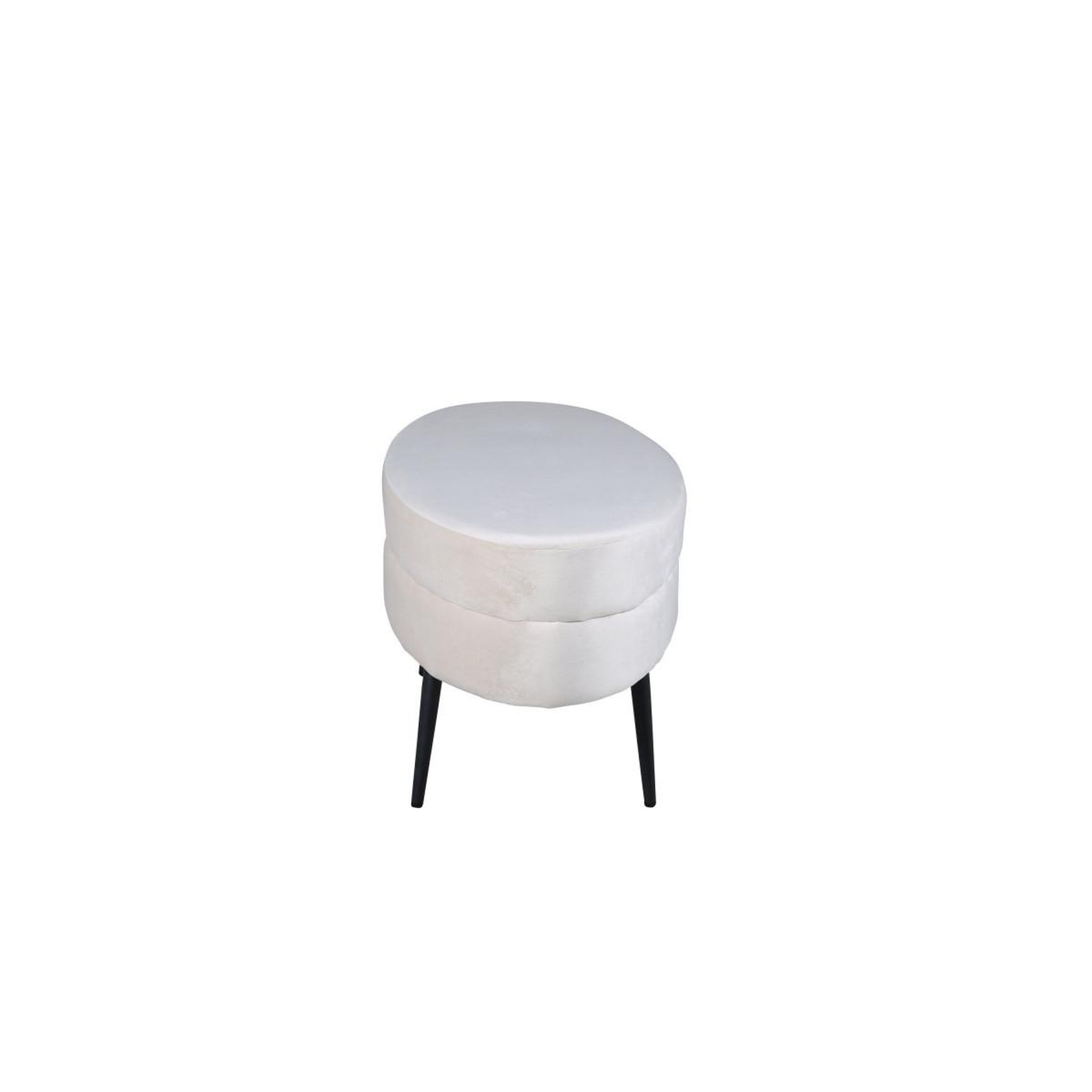 Voir la diapositive 3 : Paris Prix Pouf design en velours  otto  100cm blanc cassé