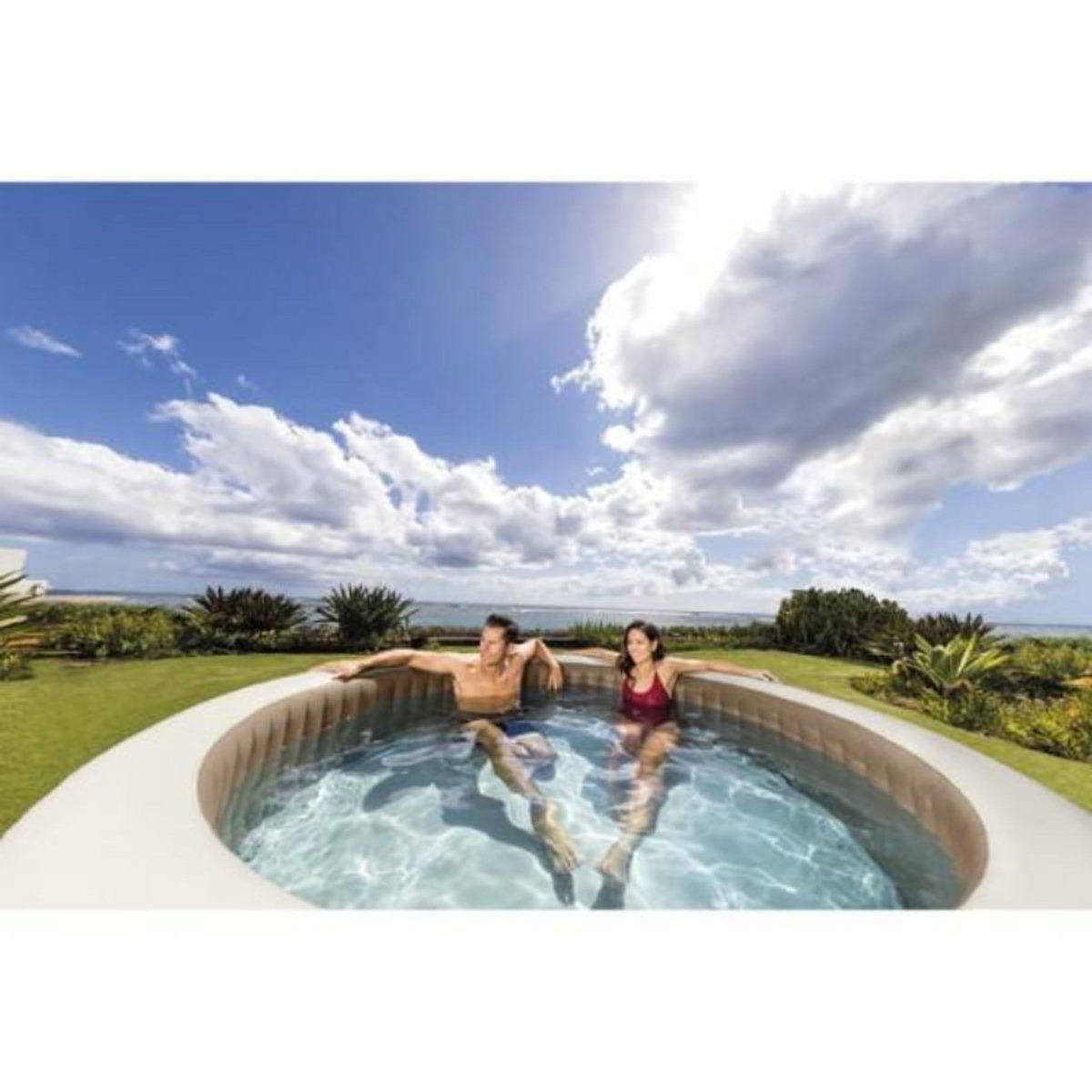 INTEX Spa gonflable INTEX - Sahara - 236 x 71 cm - 8 places - Rond - 28412EX