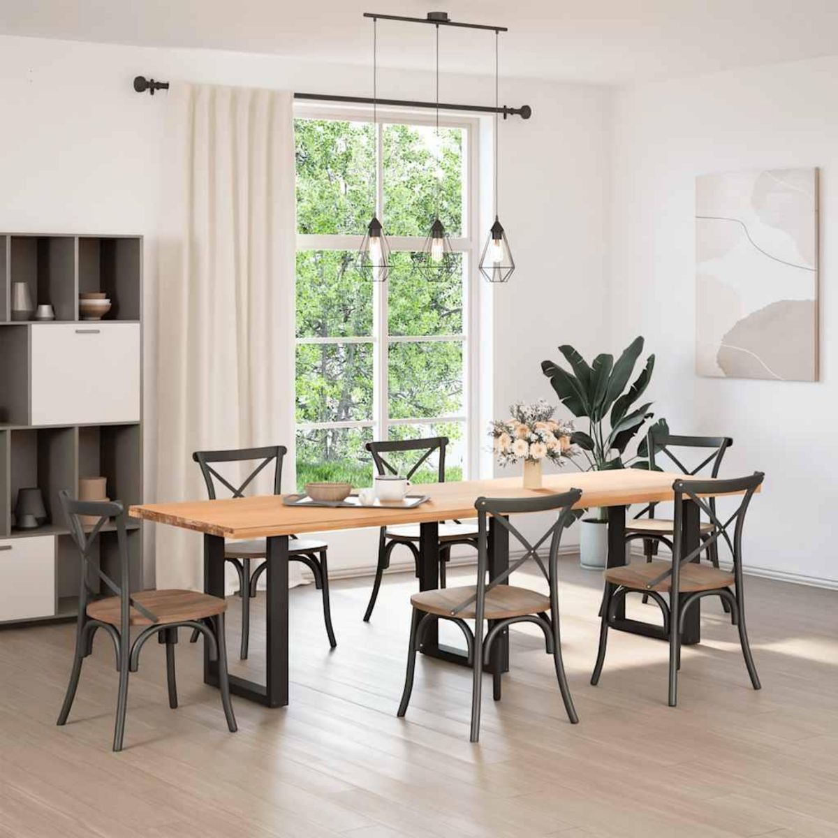 VIDAXL Pieds de table basse forme de U 3 pcs noir 70x(72-73) cm acier