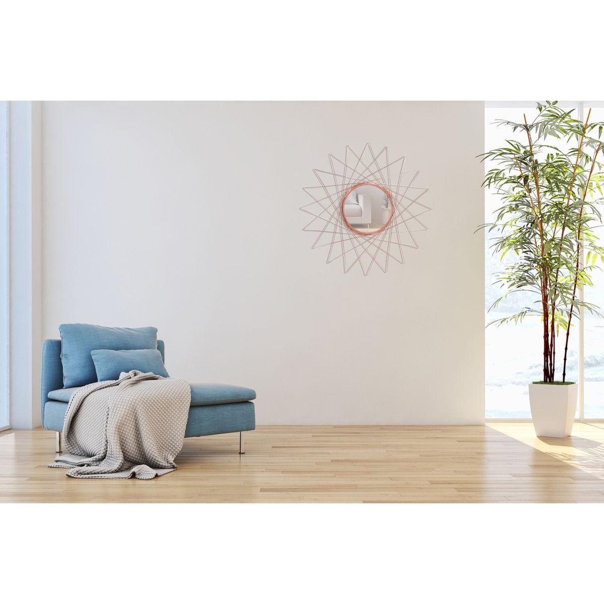 Voir la diapositive 3 : Paris Prix Miroir Mural Déco  Soprano  79cm Cuivre