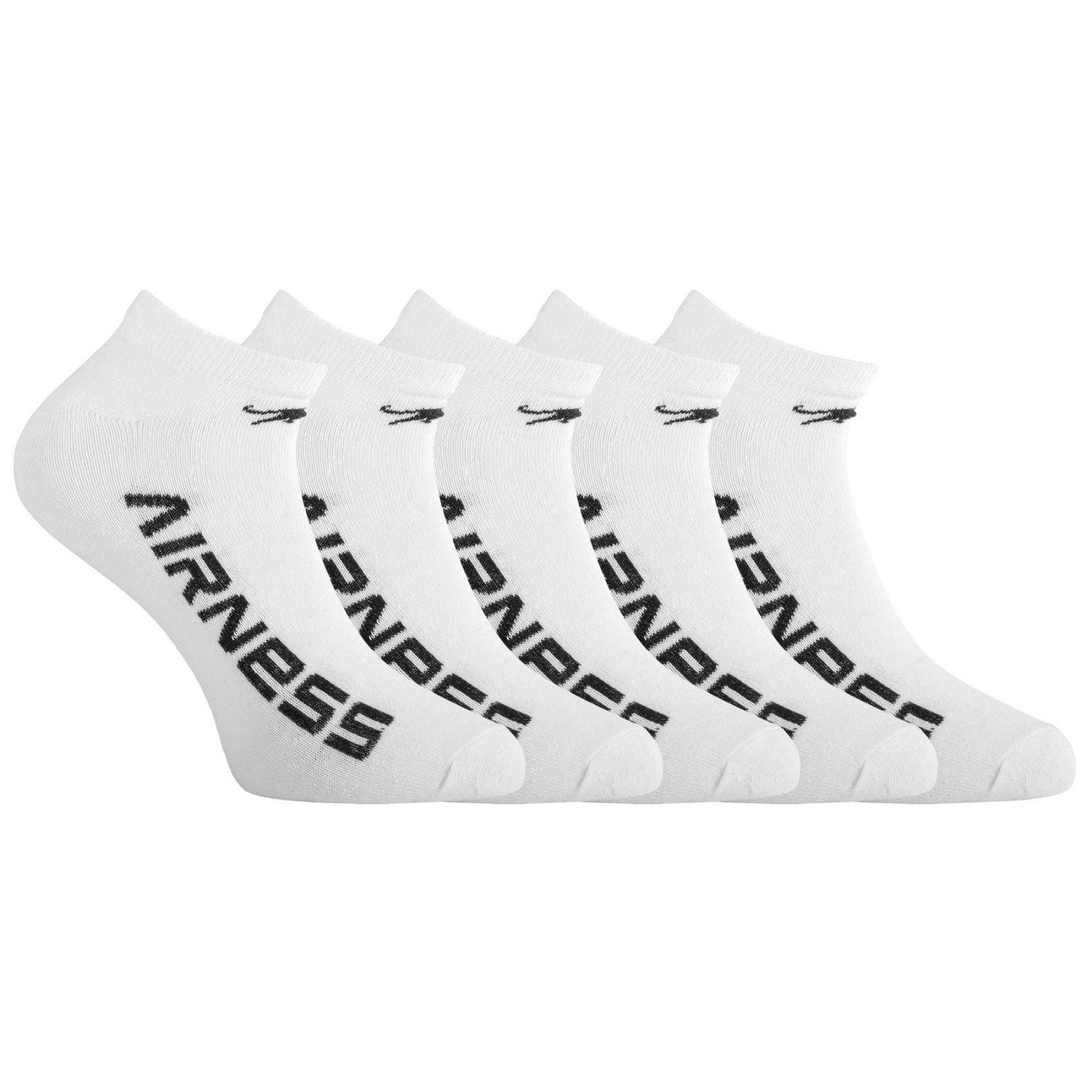Airness Airness lot de 5 paires de chaussettes tiges courtes homme classic. Coloris disponibles : Blanc