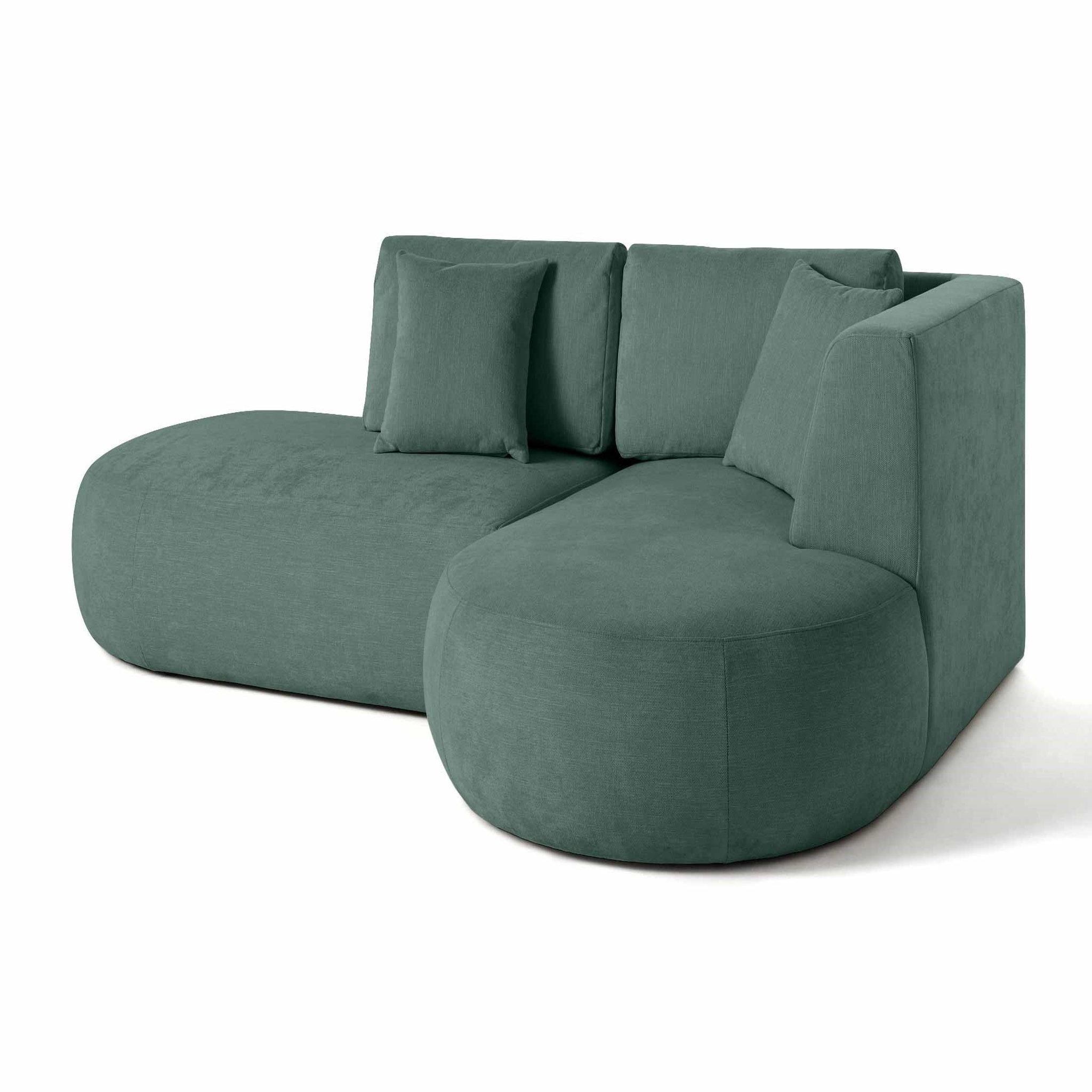 Voir la diapositive 2 : LISA DESIGN Santorini - canapé modulable d'angle droit - 4 places - en tissu texturé