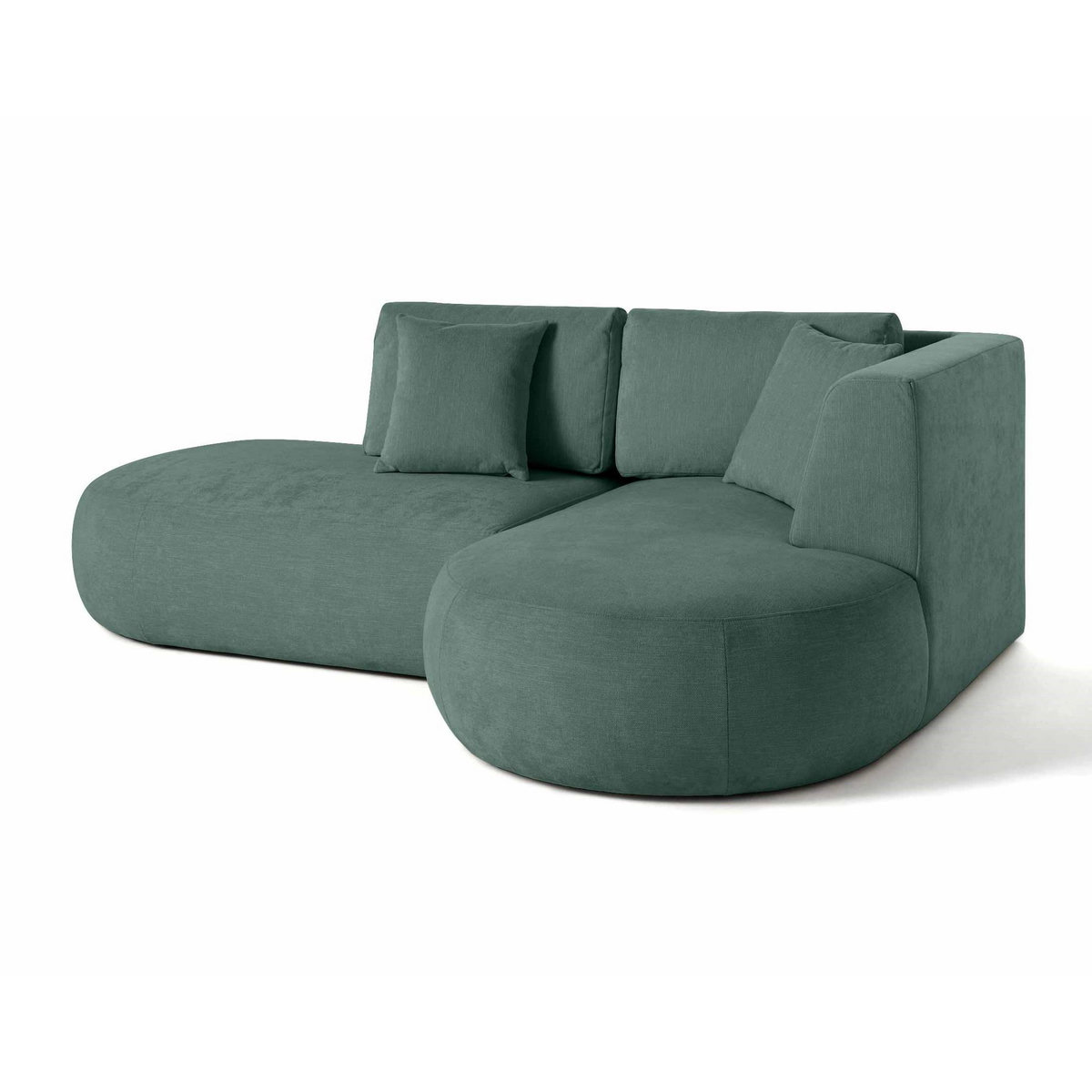 LISA DESIGN Santorini - canapé modulable d'angle droit - 4 places - en tissu texturé