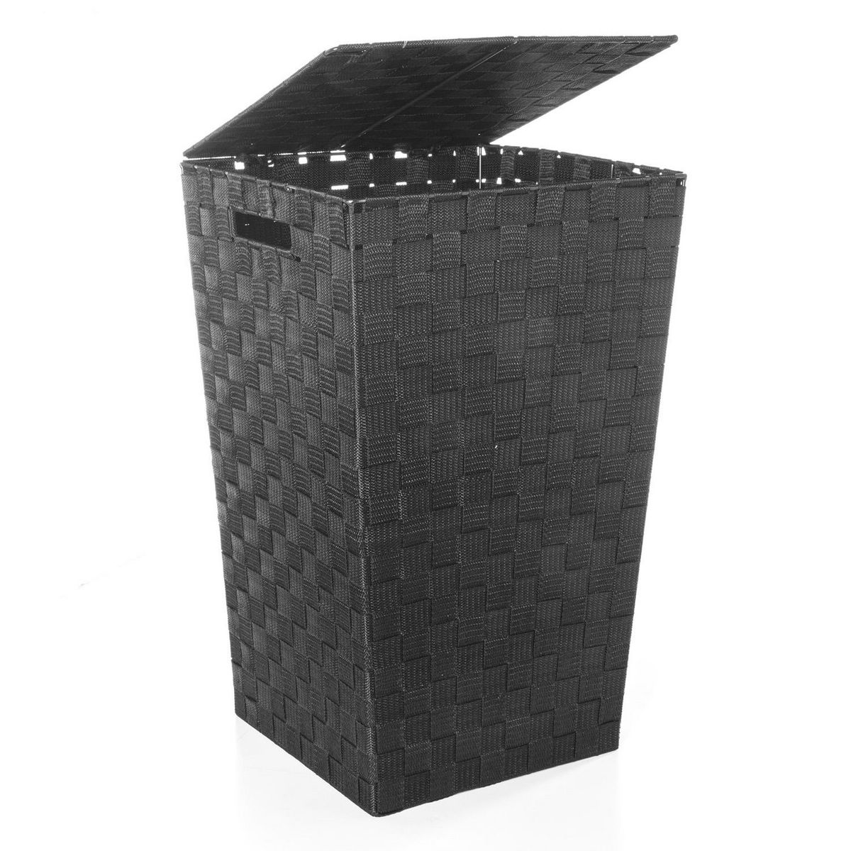 FIVE Panier à linge - Polyester tressé - Noir
