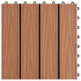 Voir la diapositive 5 : VIDAXL Carreau de terrasse en relief 11 pcs WPC 30 x 30 cm 1 m^2 Marron