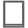 Voir la diapositive 5 : VIDAXL Support pour bois de chauffage Gris 80x25x100 cm Bois de pin