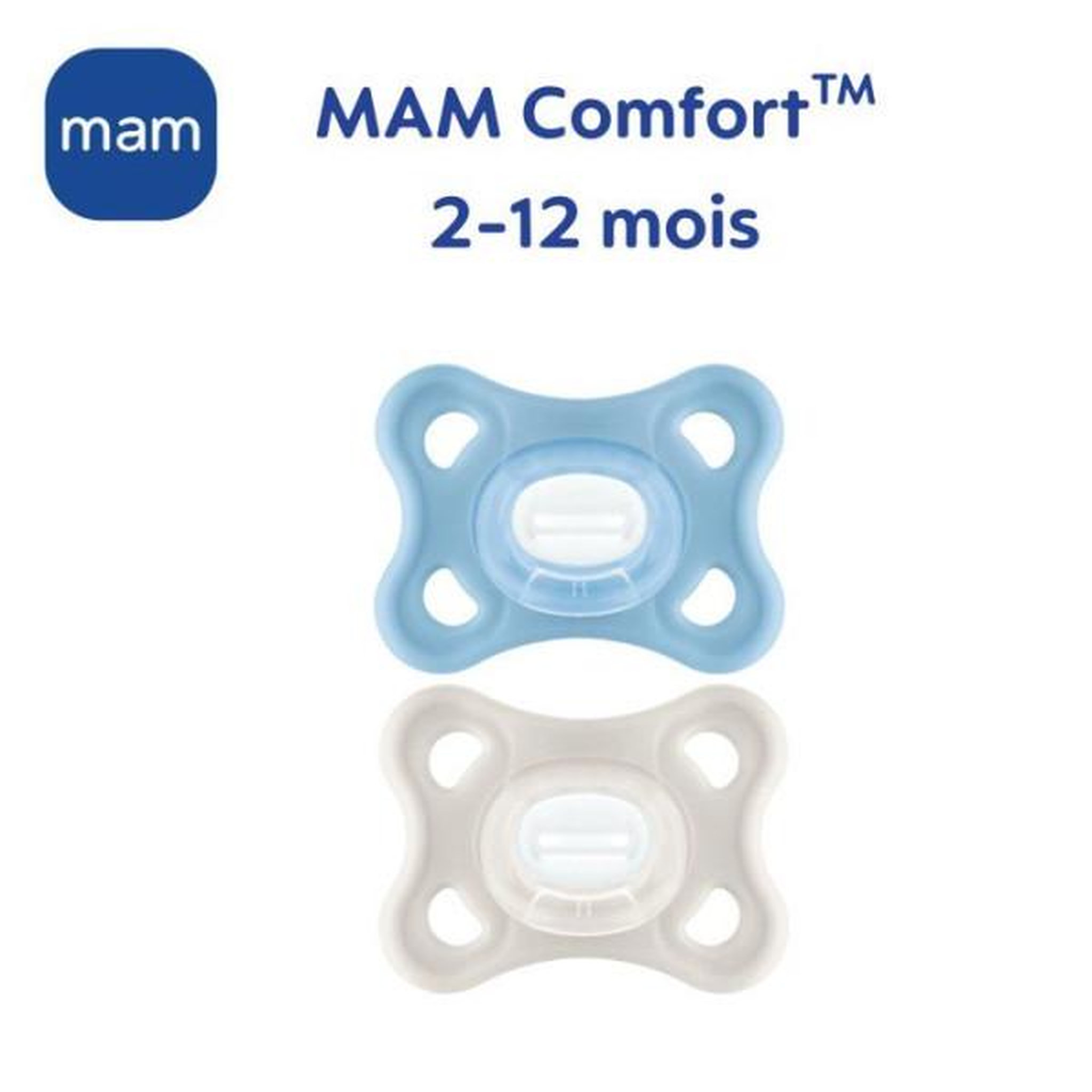Voir la diapositive 2 : MAM Sucette - MAM - Comfort - Silicone - 2-12 mois - Boîte stérilisation x2