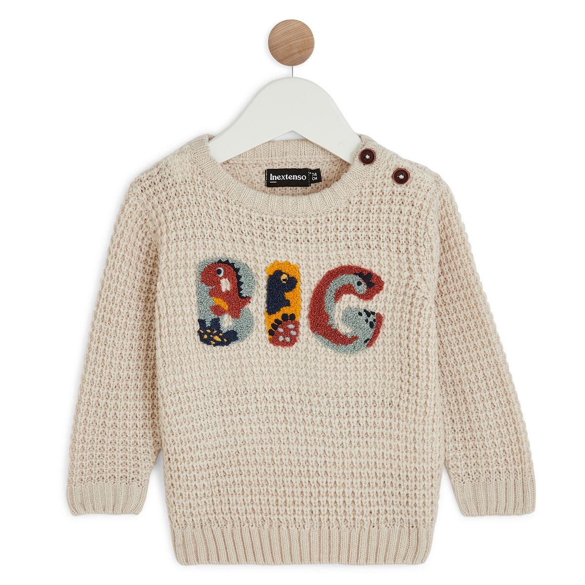 INEXTENSO Pull tricot beige chiné bébé garçon 