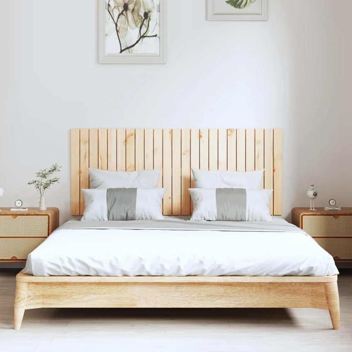 VIDAXL Tete de lit murale 147x3x60 cm Bois massif de pin