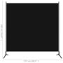 Voir la diapositive 5 : VIDAXL Cloison de separation noir 175x180 cm tissu