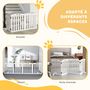 Voir la diapositive 6 : PAWHUT Barrière de sécurité chien pliable adaptable motif os - piètement support antidérapant - 207 x 30 x 61 cm - MDF blanc