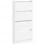 Voir la diapositive 2 : VIDAXL Armoire a chaussures 4 tiroirs rabattables blanc 80x21x163,5 cm