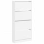 Voir la diapositive 2 : VIDAXL Armoire a chaussures 4 tiroirs rabattables blanc 80x21x163,5 cm