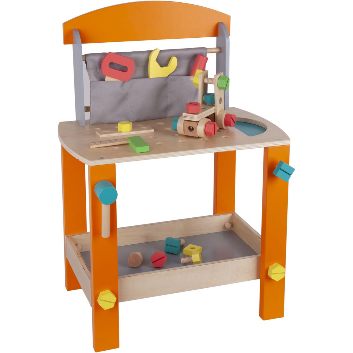 One Two Fun Établi de bricolage en bois FSC