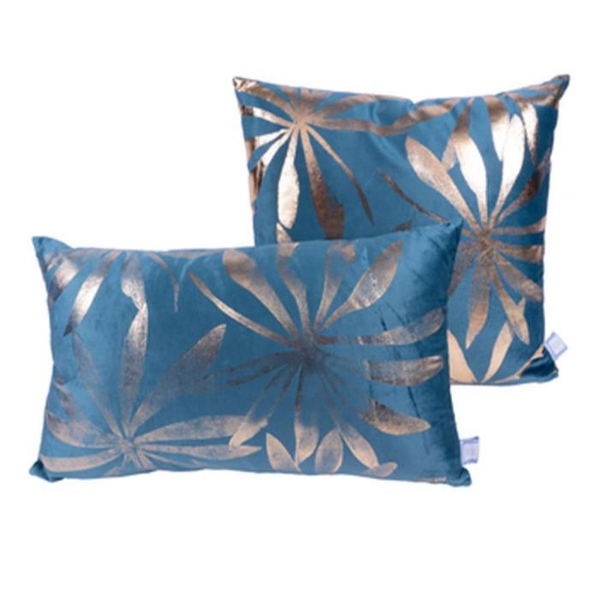 Paris Prix Lot de 2 Coussins Déco  Prisma IV  30x50cm Bleu