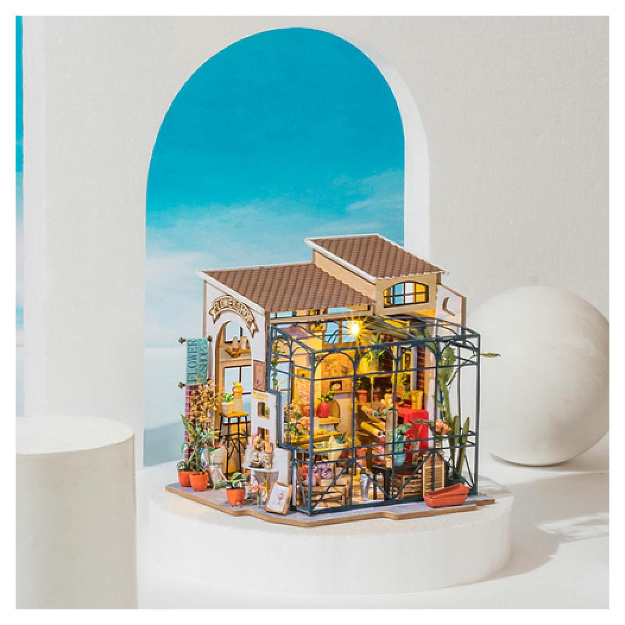 Voir la diapositive 2 : ROBOTIME Maquette Emily's Flower Shop