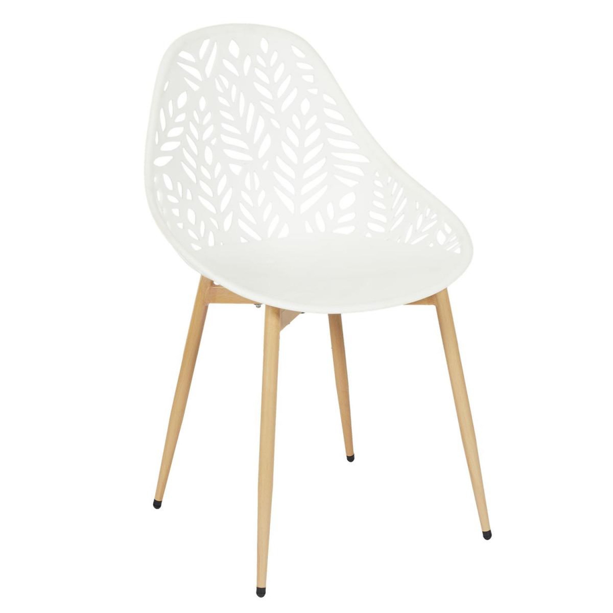 Voir la diapositive 3 : The Home Deco Factory Lot de 4 chaises de jardin  lucena  83cm blanc