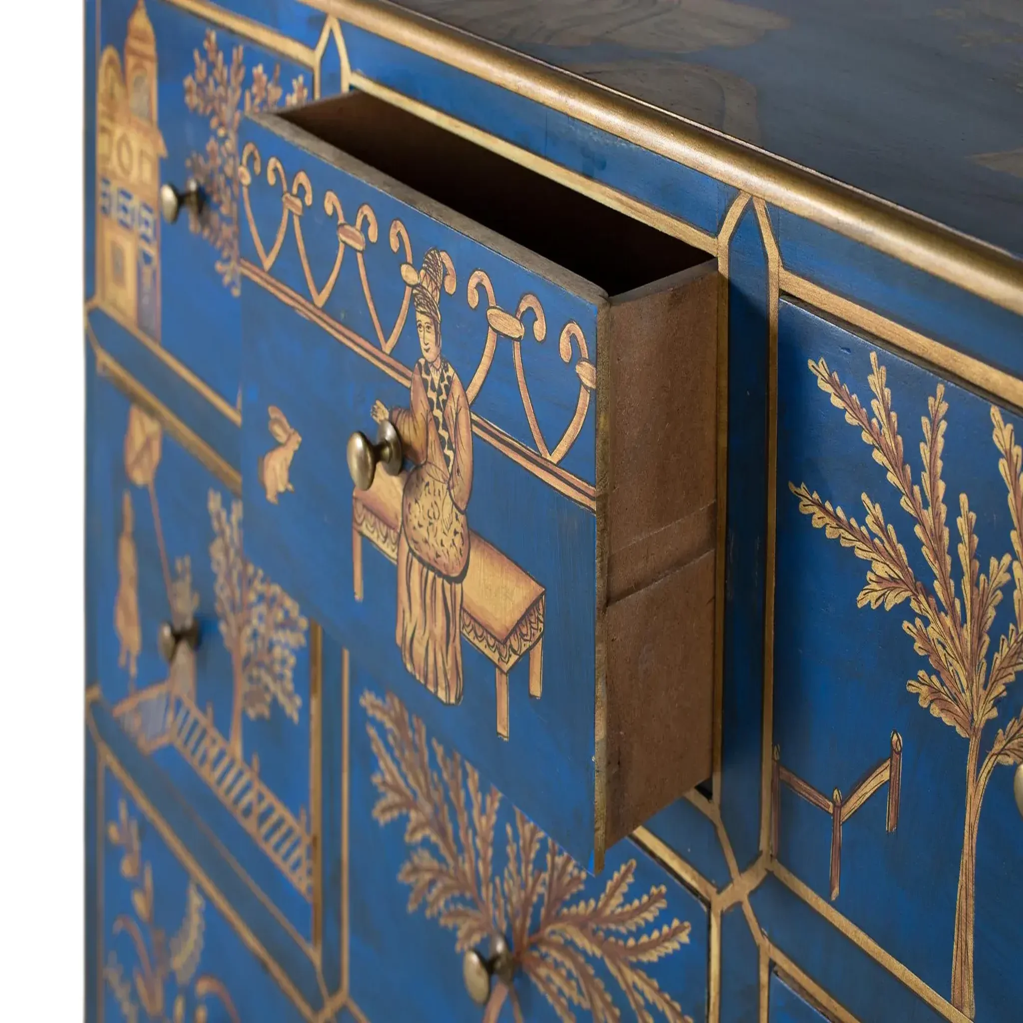 Voir la diapositive 4 : GINER Y COLOMER SL Commode en bois de manguier 120 cm style classique moderne