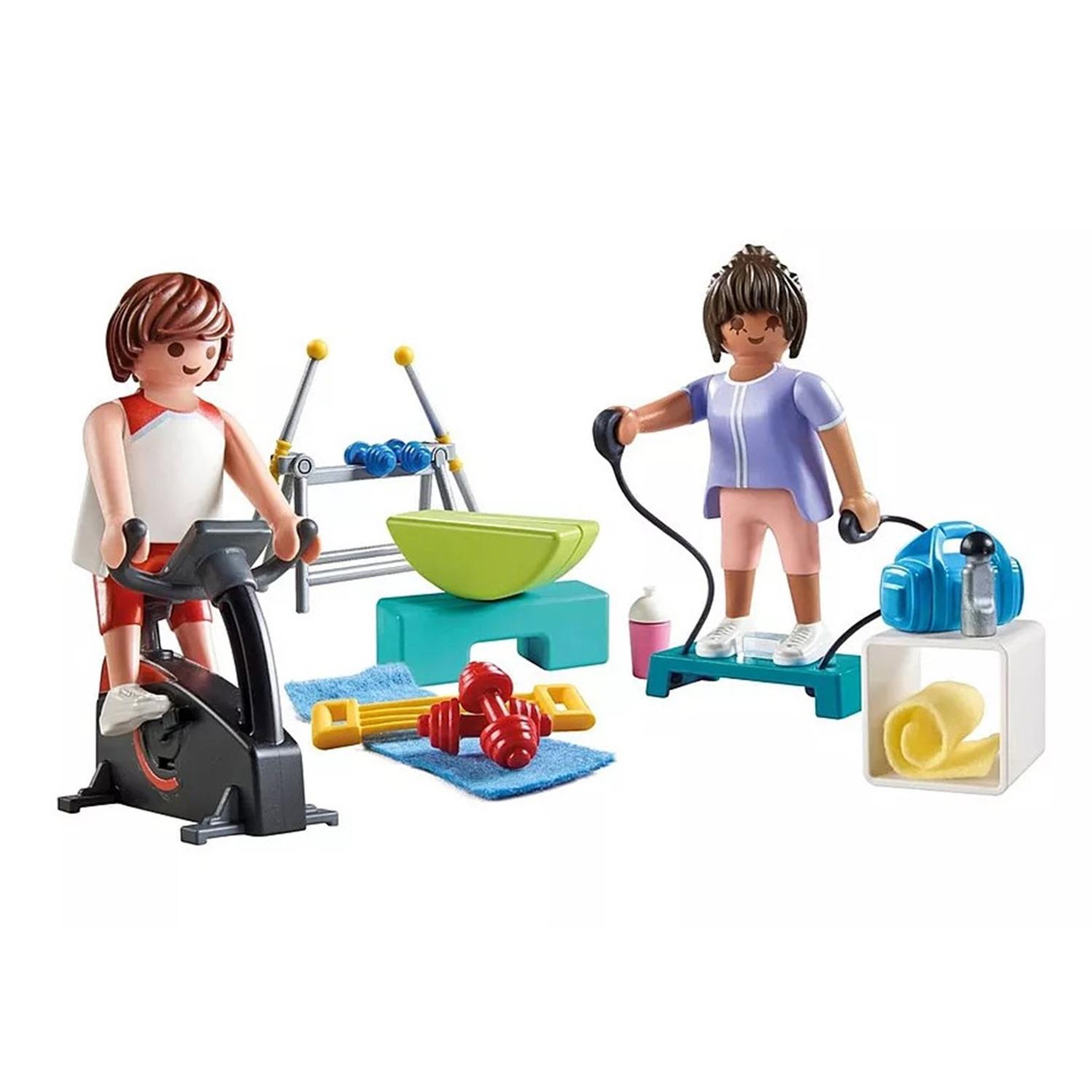 Voir la diapositive 2 : PLAYMOBIL My Life Sportifs et matériel de fitness, vélo et haltères