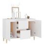 Voir la diapositive 3 : VIDAXL Buffet blanc 101x35x70 cm bois d'ingenierie