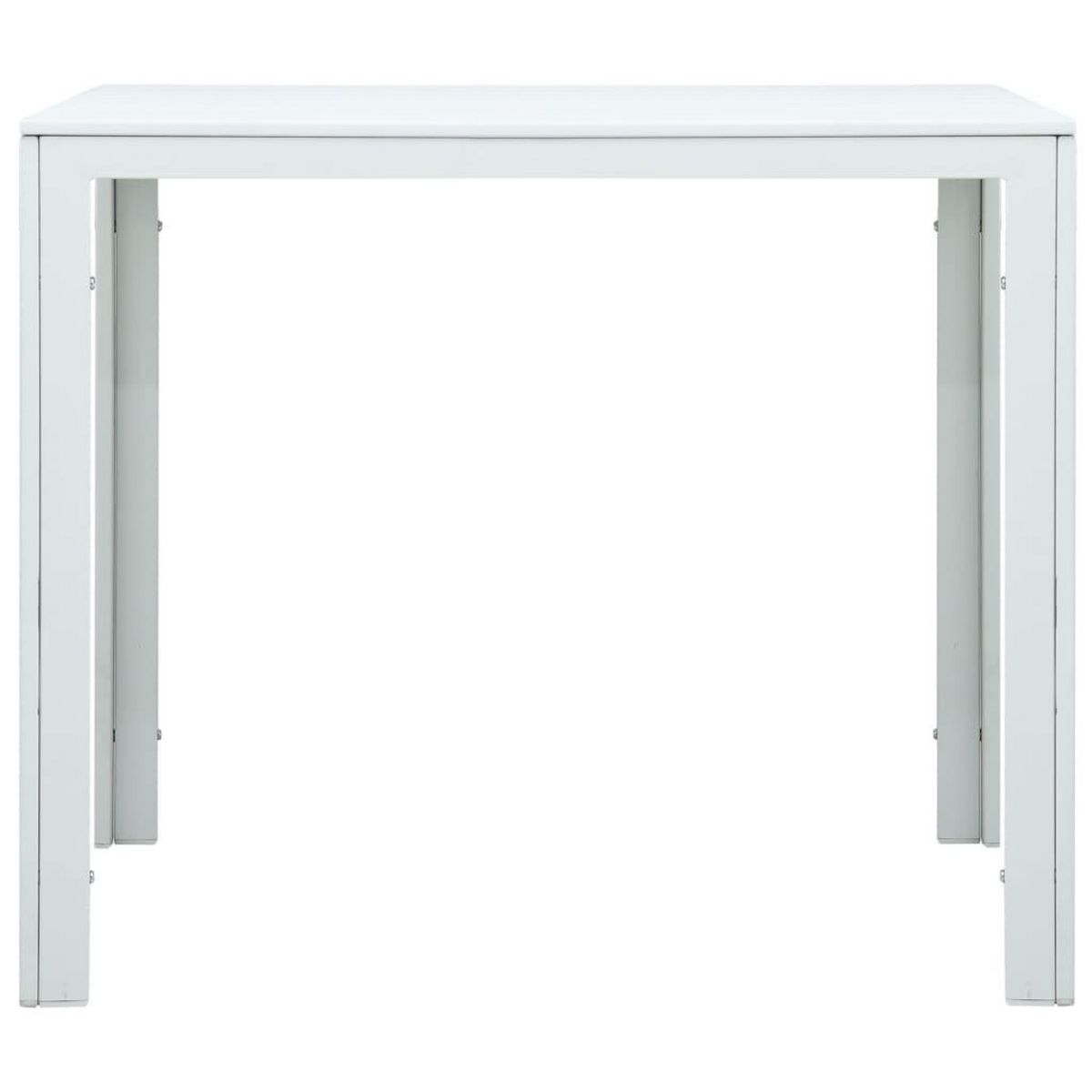 VIDAXL Table basse Blanc 78x78x74 cm PEHD Aspect de bois