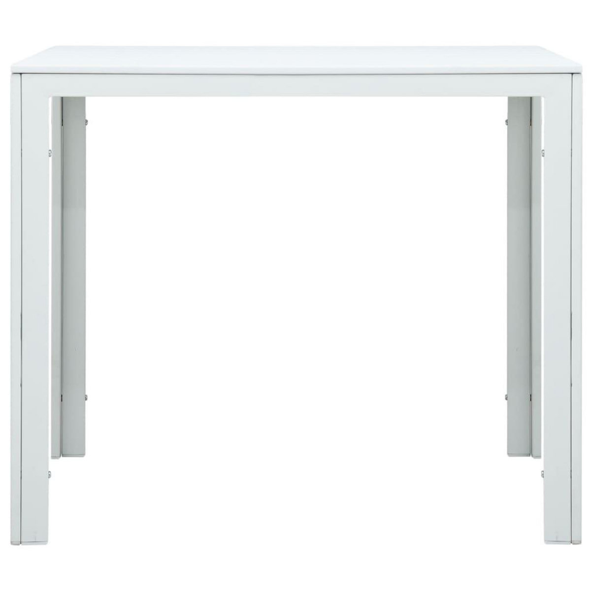 VIDAXL Table basse Blanc 78x78x74 cm PEHD Aspect de bois