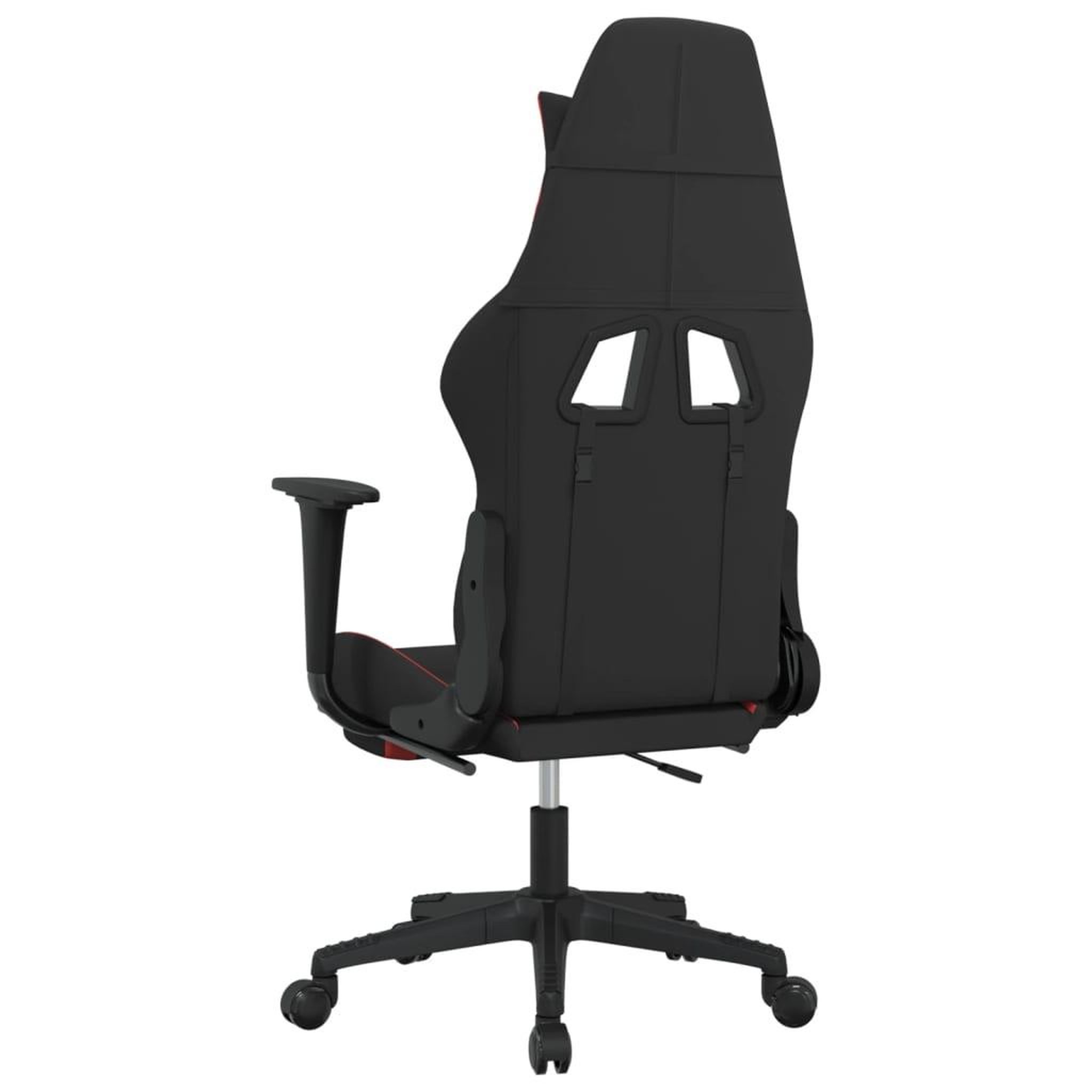 Voir la diapositive 5 : VIDAXL Chaise de jeu avec repose-pied Noir et rouge Tissu