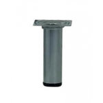 CENTRALE BRICO Pied de meuble cylindrique fixe acier époxy gris, 10 cm