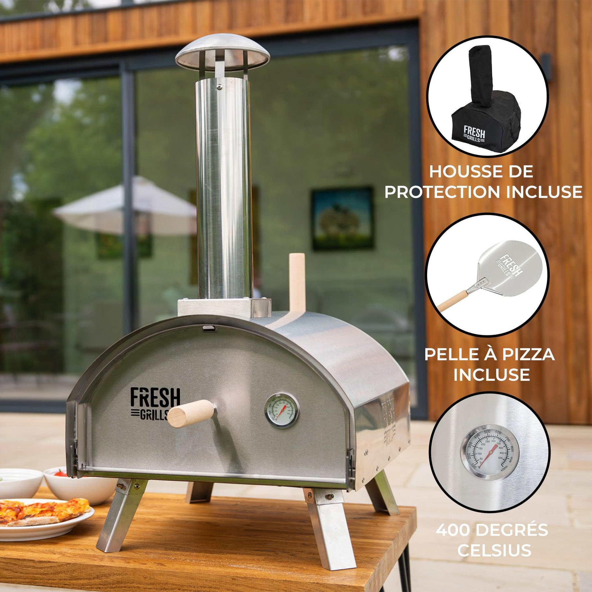 Voir la diapositive 2 : FRESH GRILLS Fresh grills four à pizza de table extérieure premium