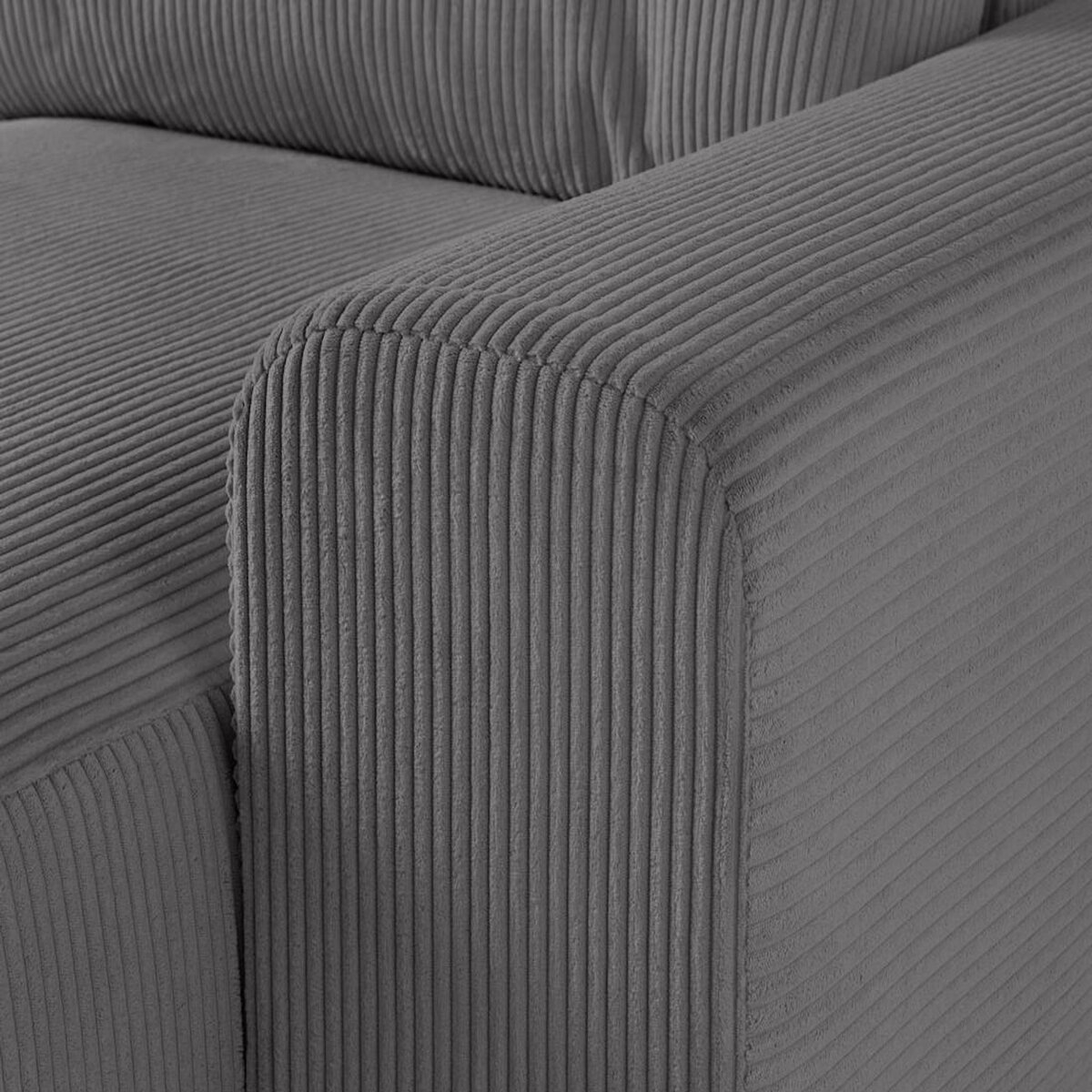 LISA DESIGN Garance - canapé modulable d'angle gauche - 8 places - en velours côtelé