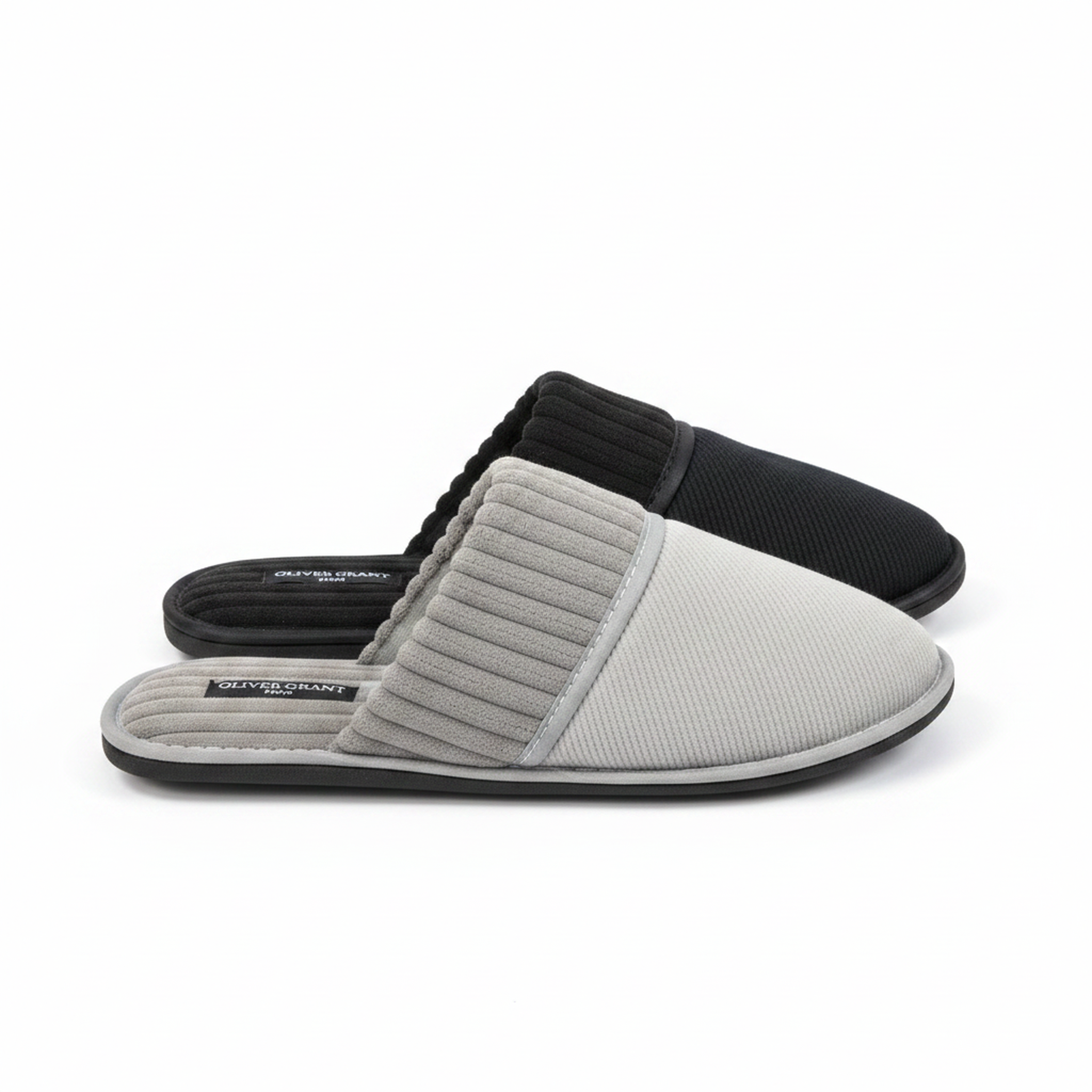 Voir la diapositive 3 : OZABI Oliver grant paris pantoufles mules homme côtelées pack 2 paires